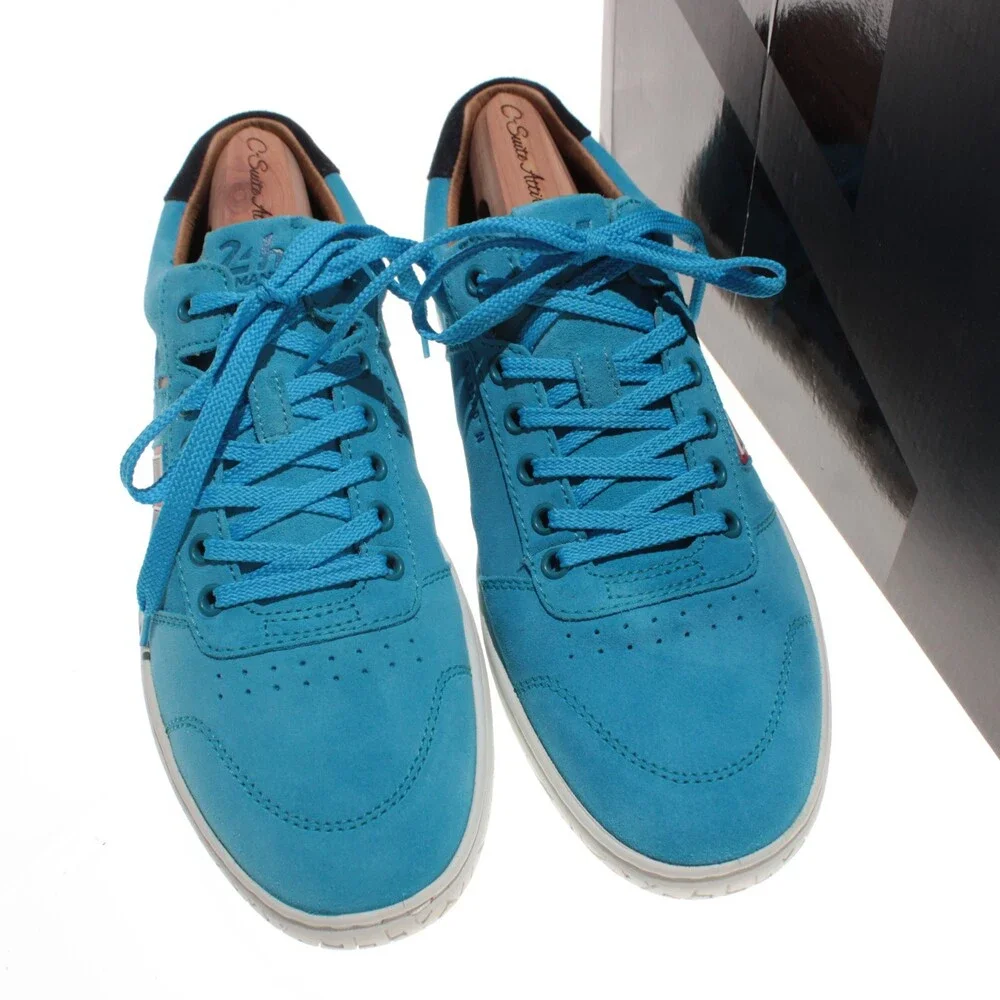 Piloti NWB Circuit Lace Up Driving Sneakers Size 8.5 US in Blue Suede